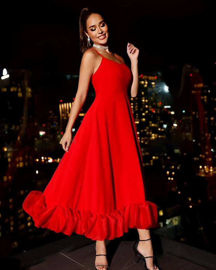 Molly Luxe Red Long Dress