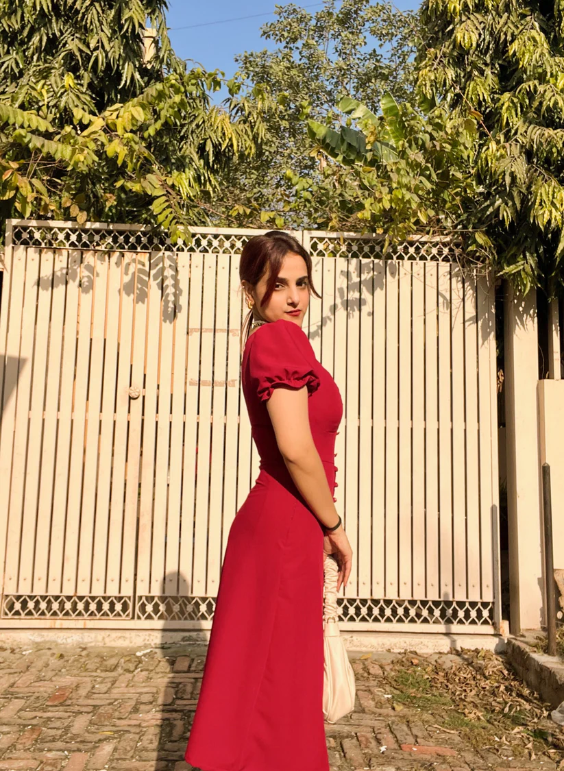 Rose Cutout Midi Dress