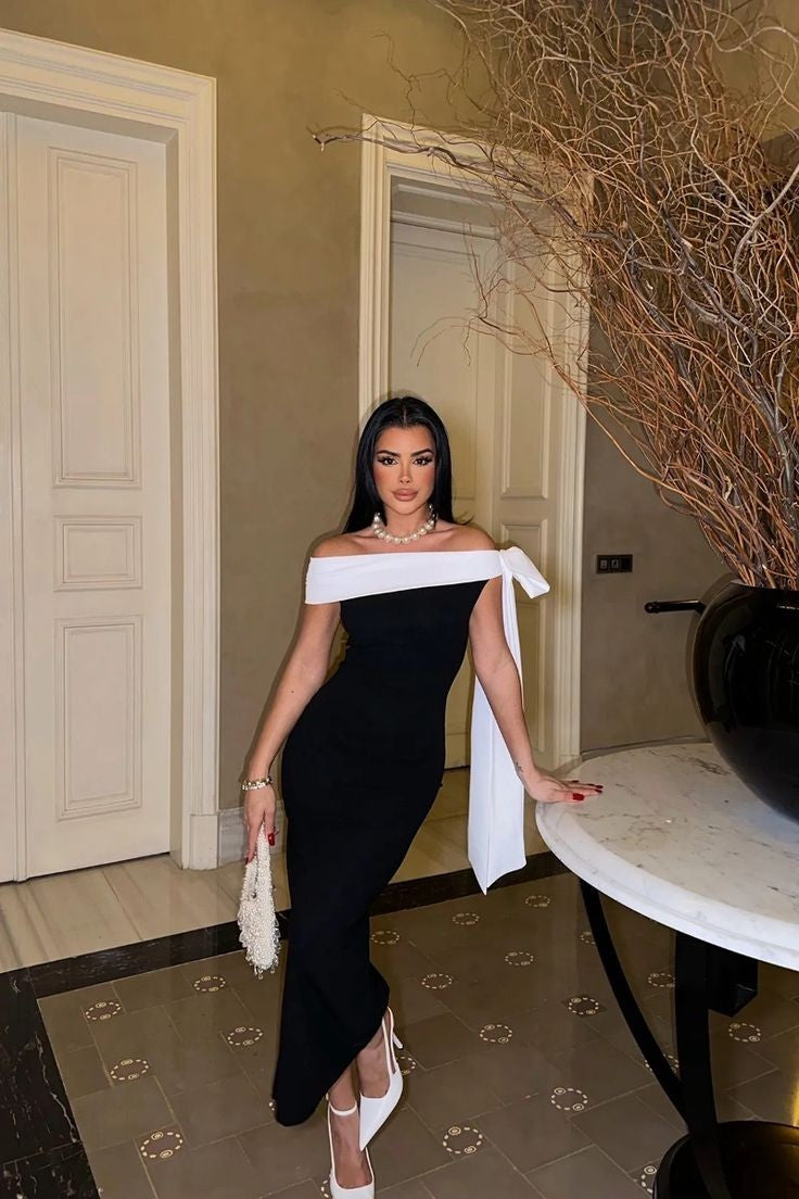 Side Bow Midi Dress
