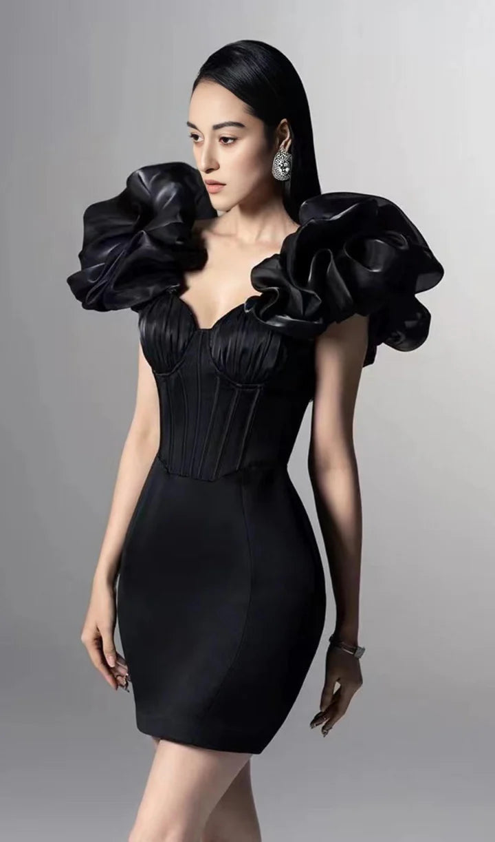 Carvi Shadow Luxe Short Dress