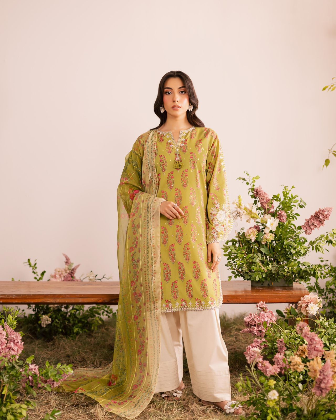 Designer Dupatta Set with Embroidery Work