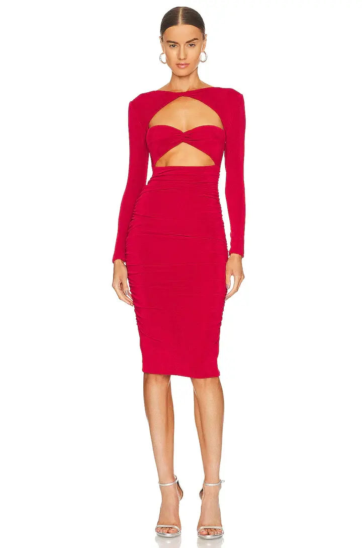 Red Cut OUT Dress