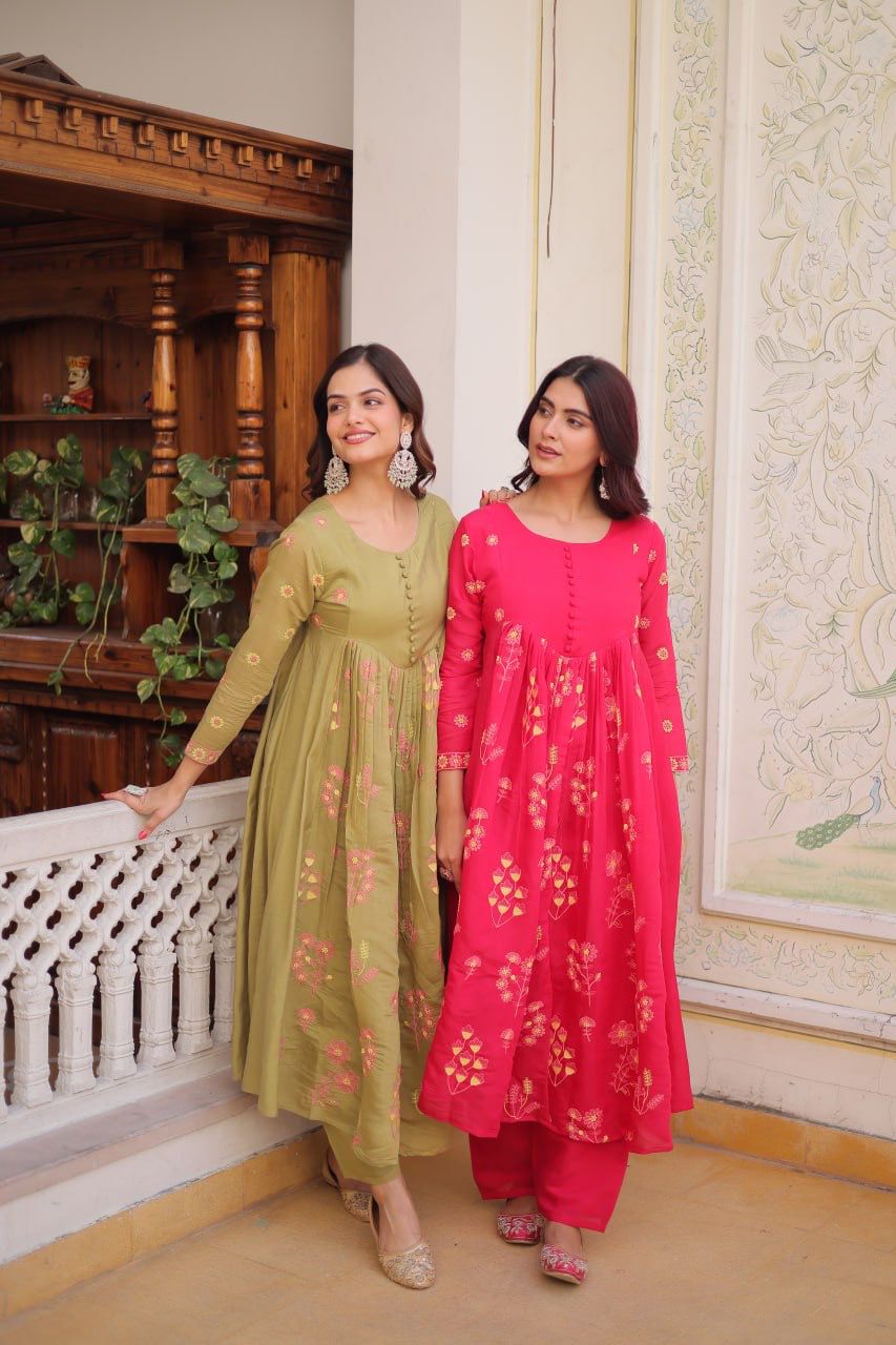 Designer Cotton Kurti with Pant for Women