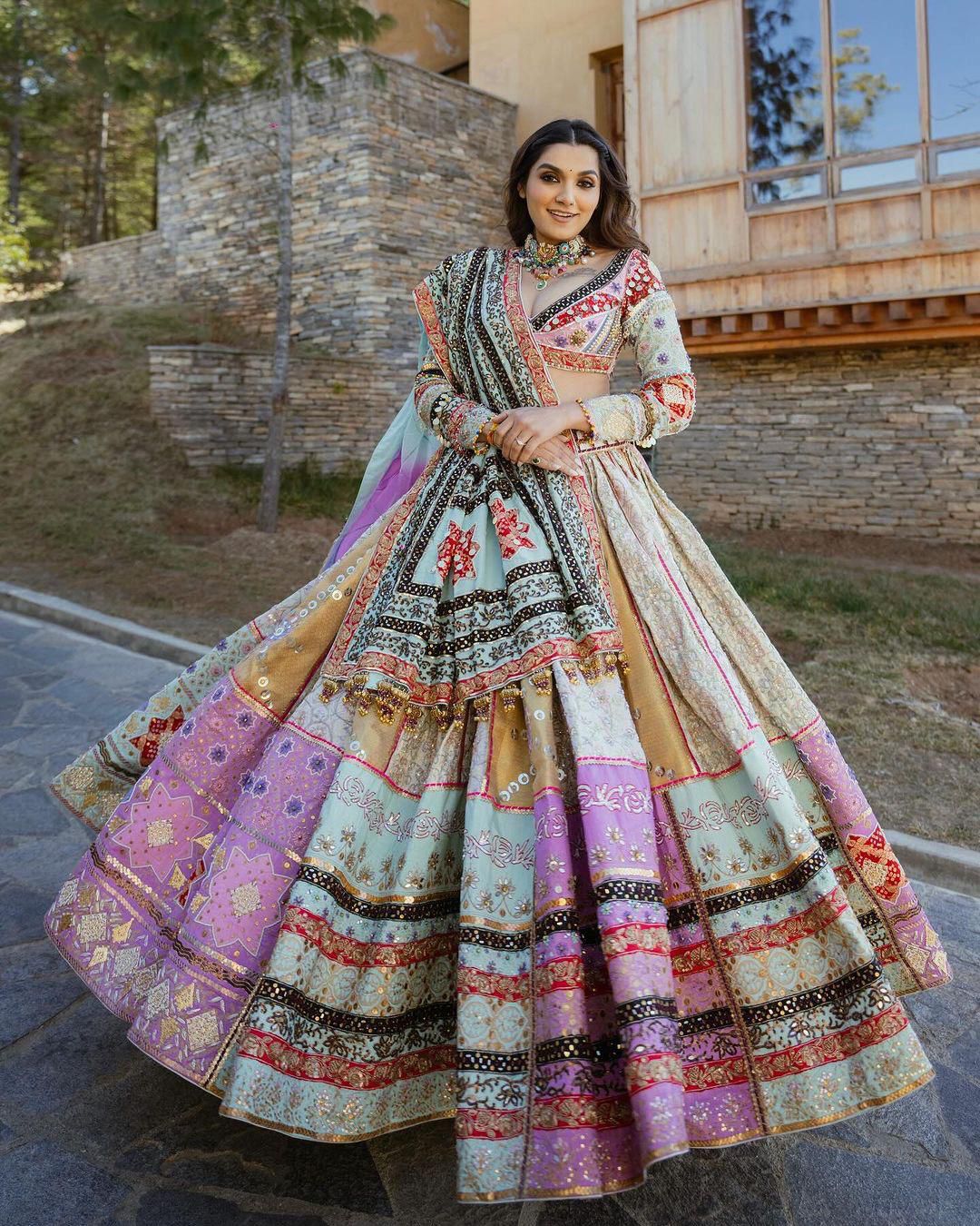 Designer Printed Lehenga Choli with Dupatta