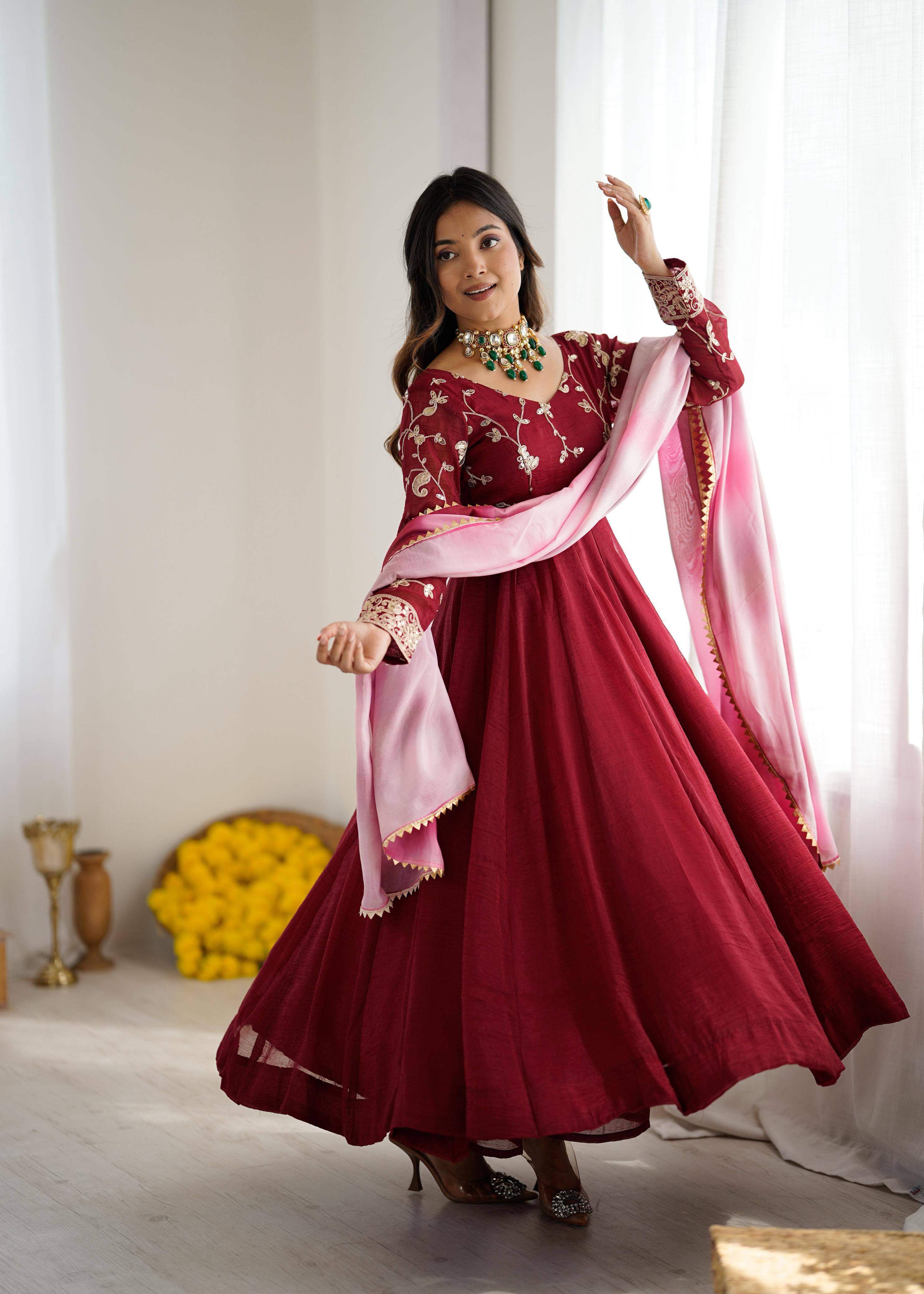 Samaira Anarkali with Dupatta
