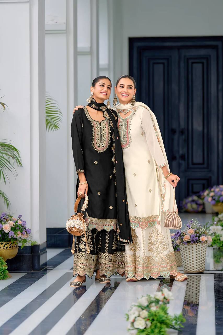 Designer Embroidered Festive Wear Suit Set