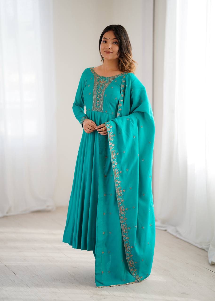 Noor Azal Designer Anarkali with Dupatta
