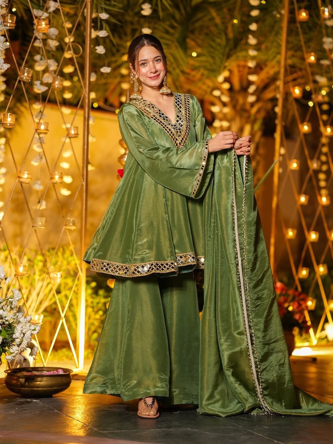 Radiant Luxe Mirror Anarkali Suit