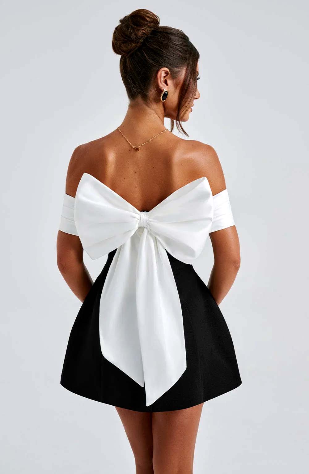 Back Bow Dual style Mini Dress Back Bow Dual style Mini Dress